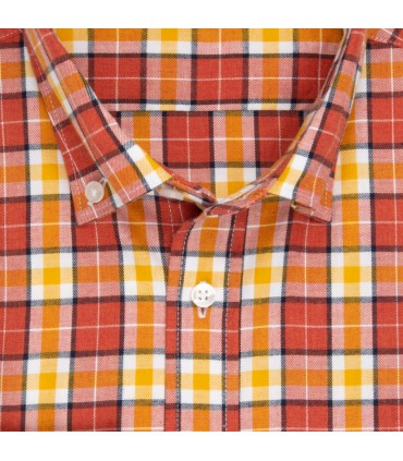 Chemise ml fantaisie seidensticker 66orange
