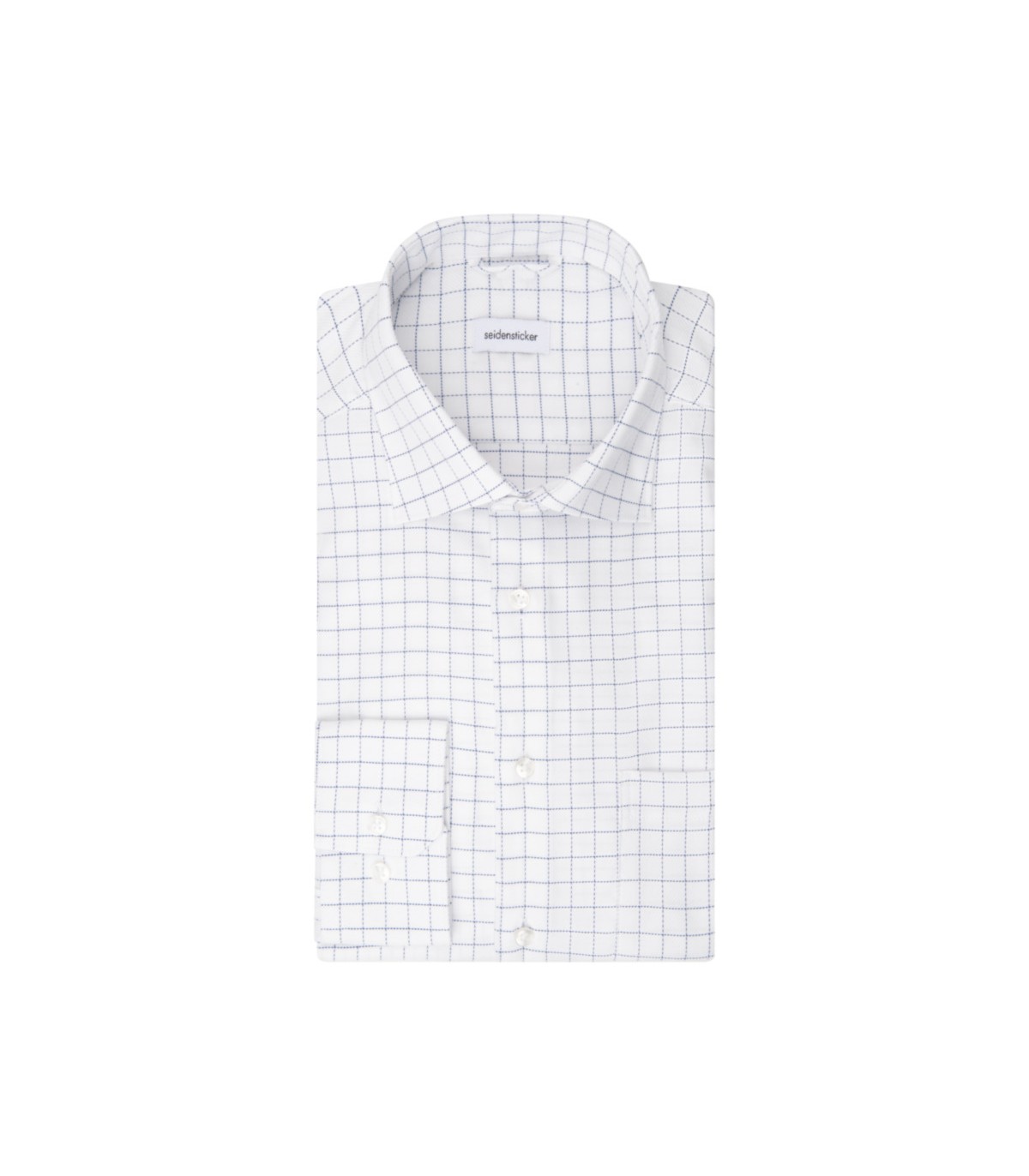 Chemise ml fantaisie seidensticker 15bleu