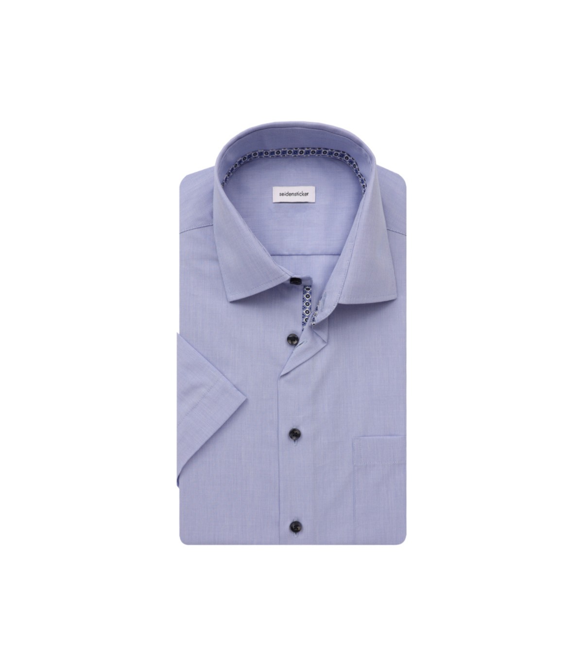 Chemise mc fantaisie seidensticker 13bleu