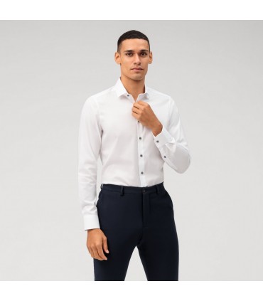Chemise ml uni olymp 00blanc