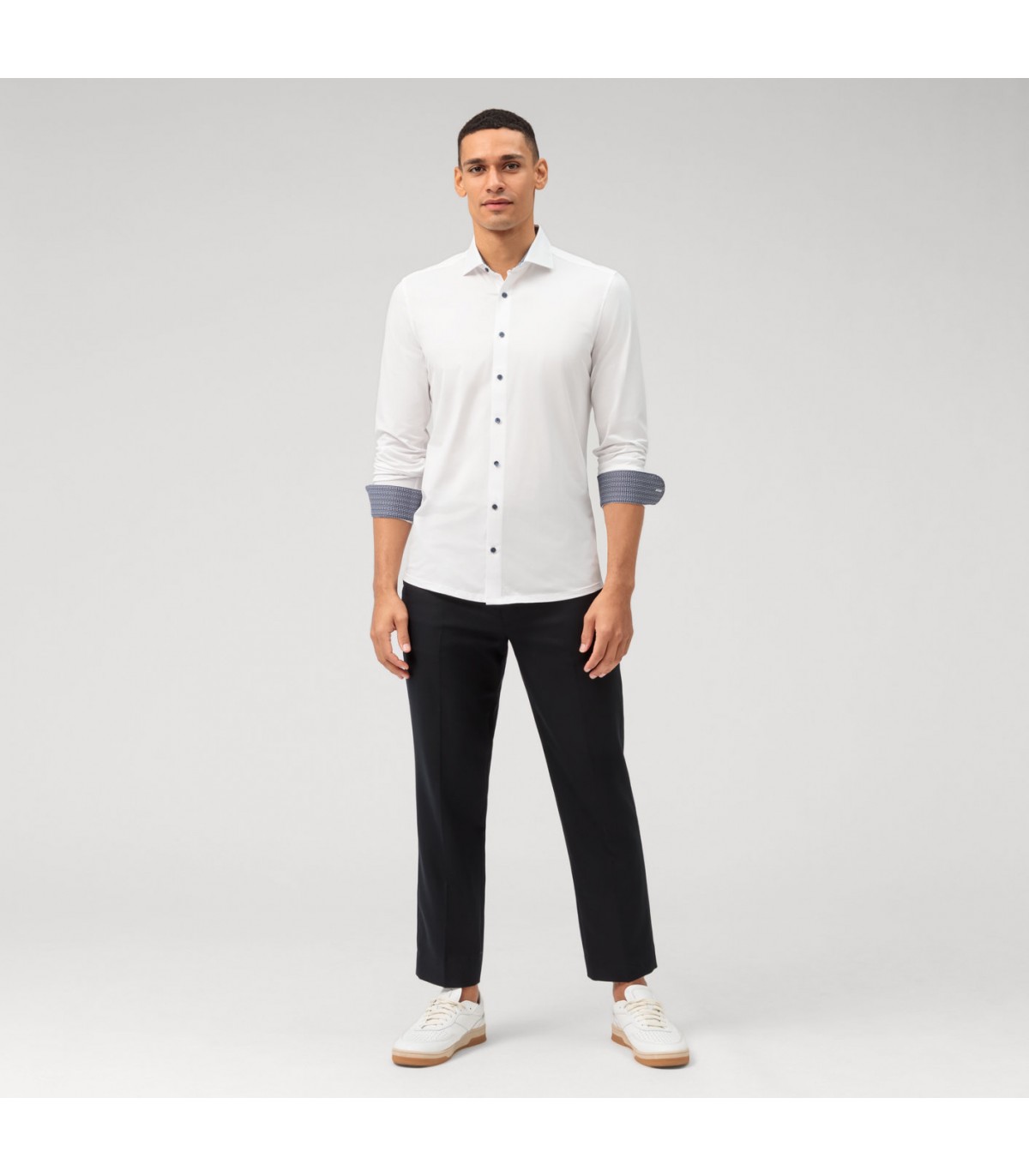 Chemise ml fantaisie olymp 00blanc