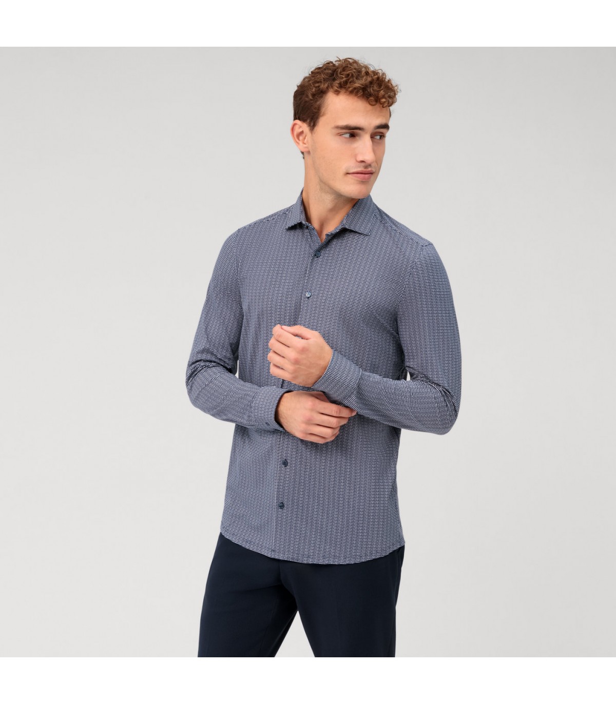 Chemise ml fantaisie olymp 18bleu