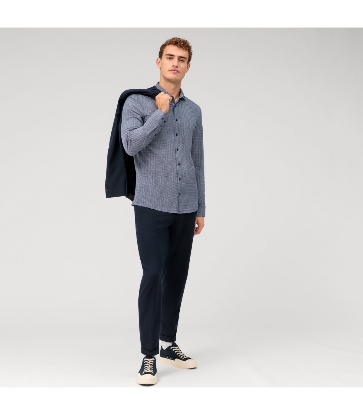 Chemise ml fantaisie olymp 18bleu