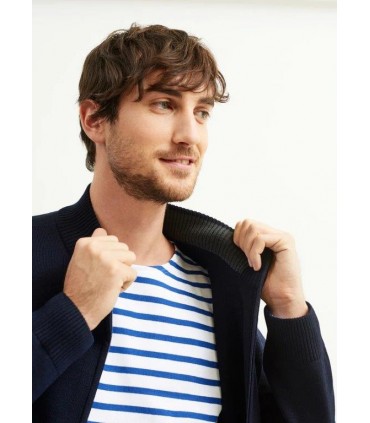 Gilet zippe saint-james 5jnavy/gris