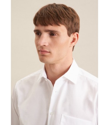 Chemise ml uni seidensticker 01blanc