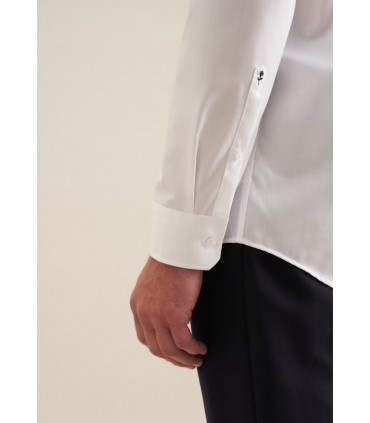 Chemise ml uni seidensticker 01blanc