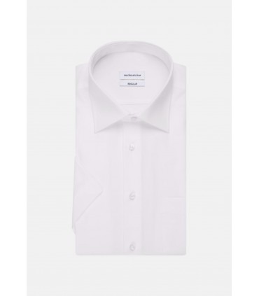 Chemise mc uni seidensticker 01blanc