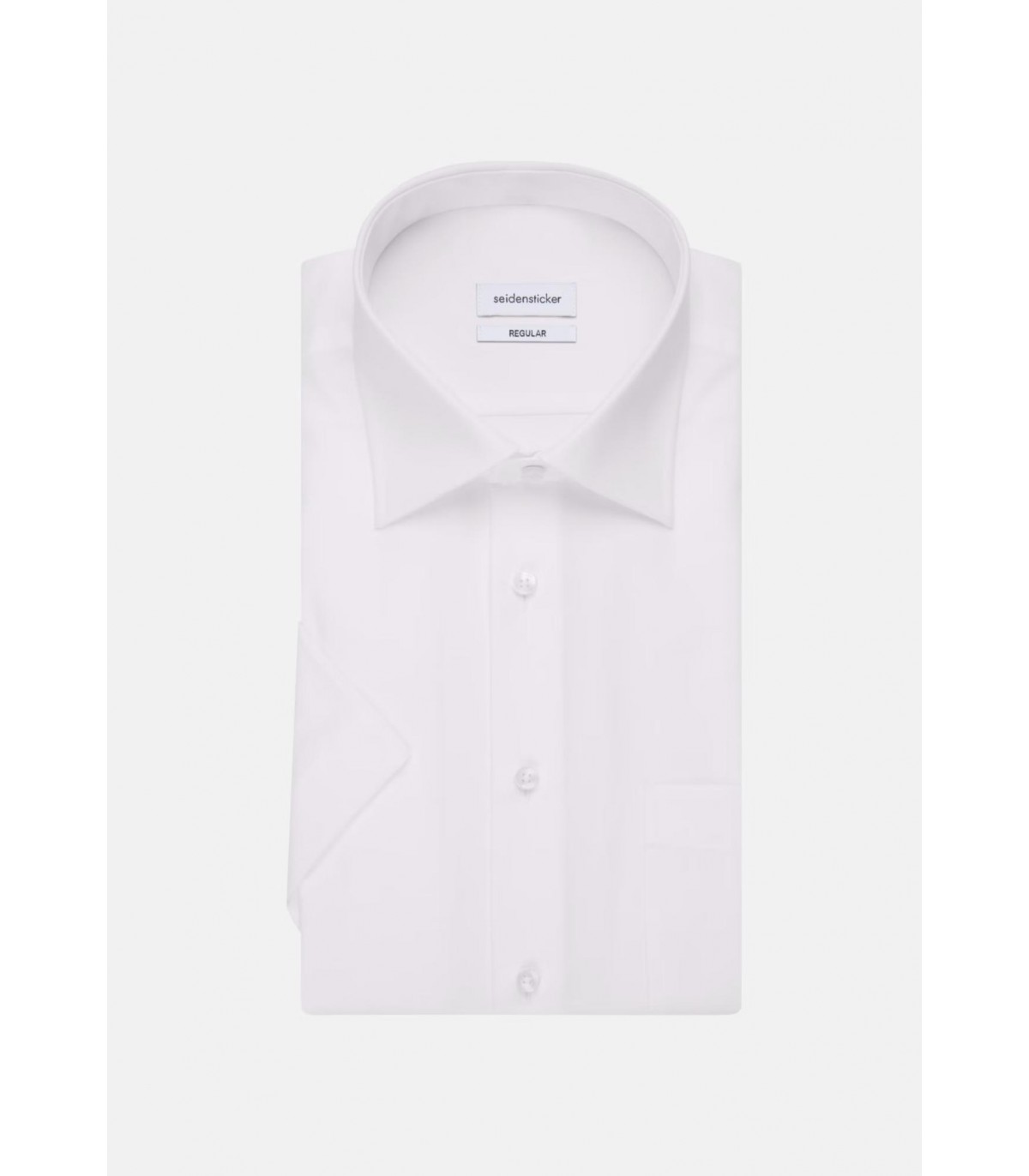 Chemise mc uni seidensticker 01blanc