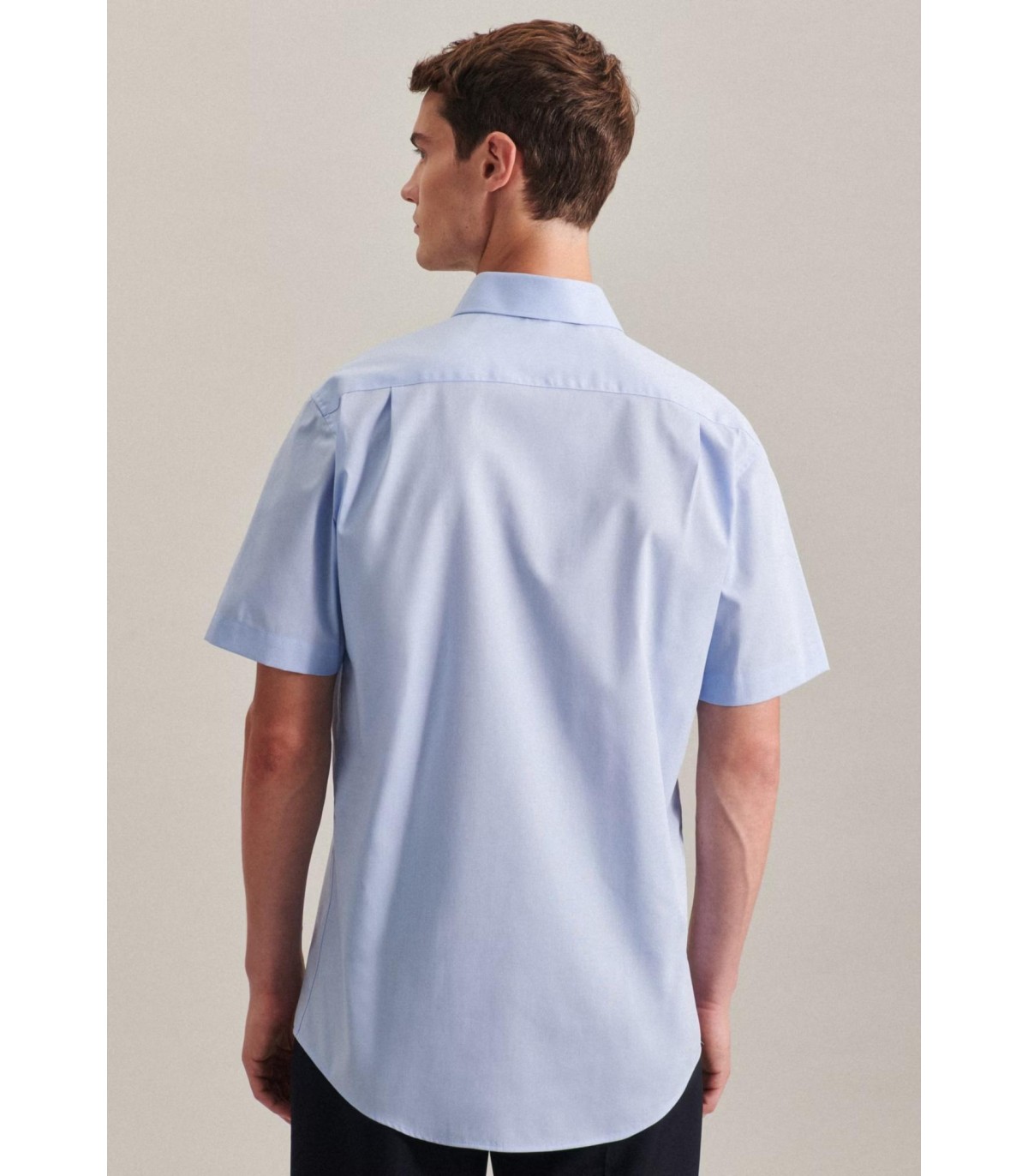 Chemise mc uni seidensticker 48ciel