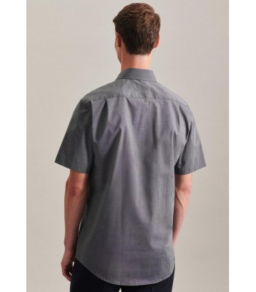 Chemise mc uni seidensticker 67gris