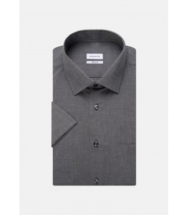 Chemise mc uni seidensticker 67gris