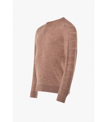 Pull col rond delahaye 355tabac
