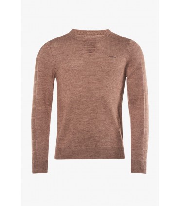Pull col rond delahaye 355tabac