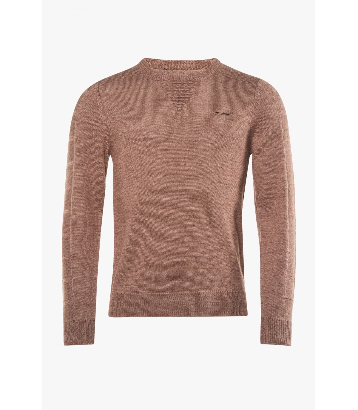 Pull col rond delahaye 355tabac