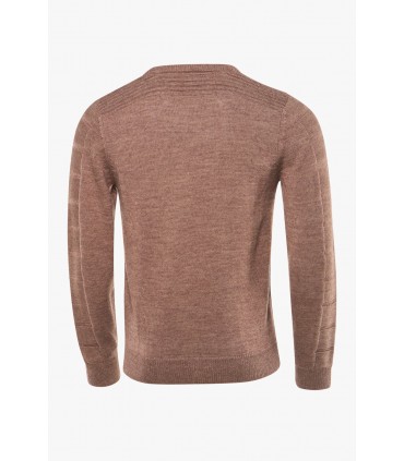 Pull col rond delahaye 355tabac