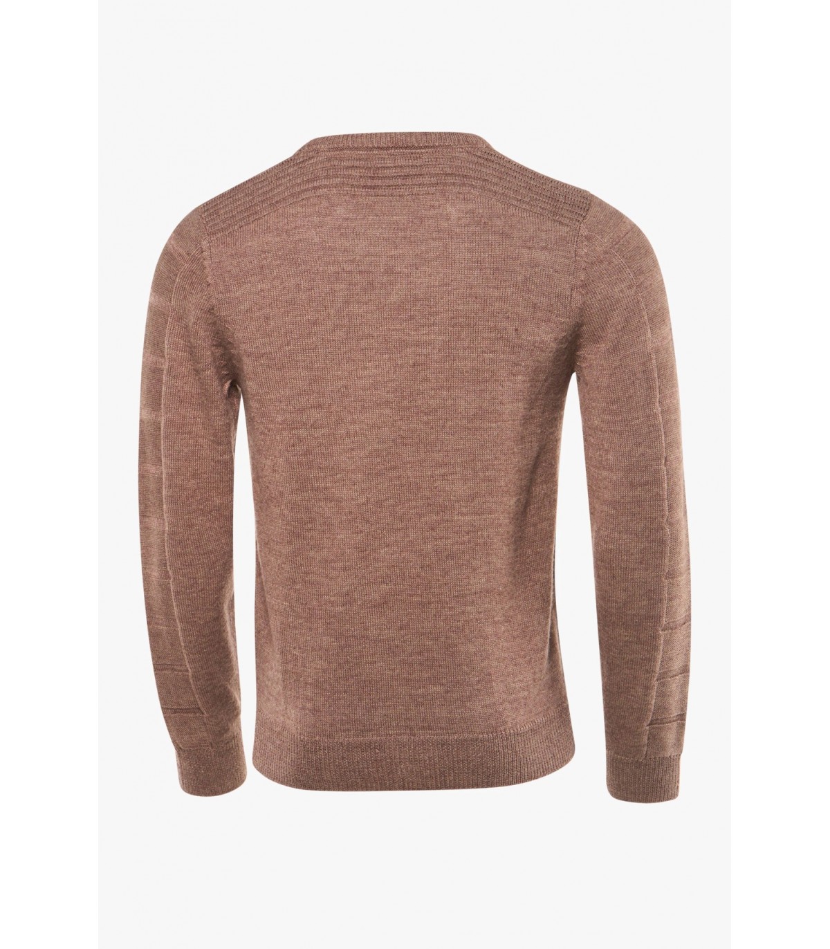 Pull col rond delahaye 355tabac