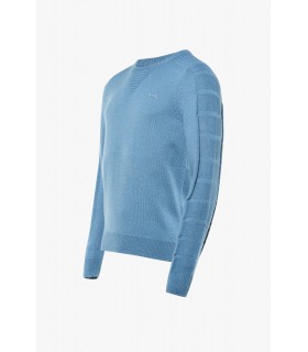 Pull col rond delahaye 566petrole