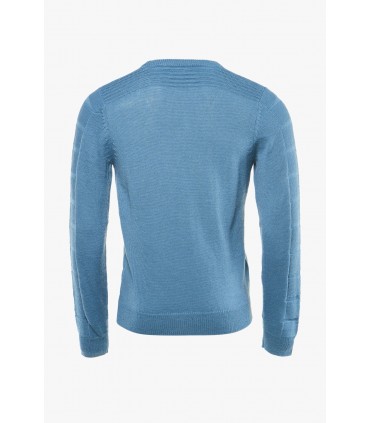 Pull col rond delahaye 566petrole