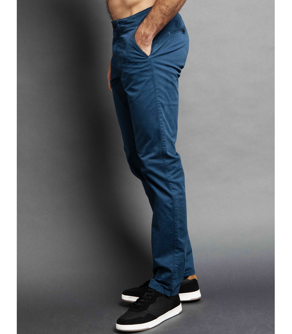 Pantalon chino delahaye 467petrole