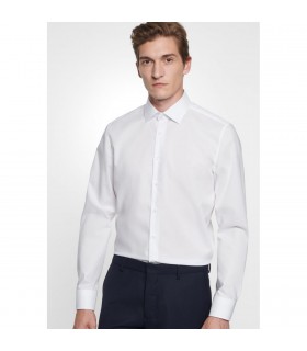 Chemise ml uni seidensticker 01blanc