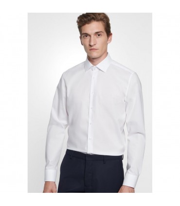 Chemise ml uni seidensticker 01blanc