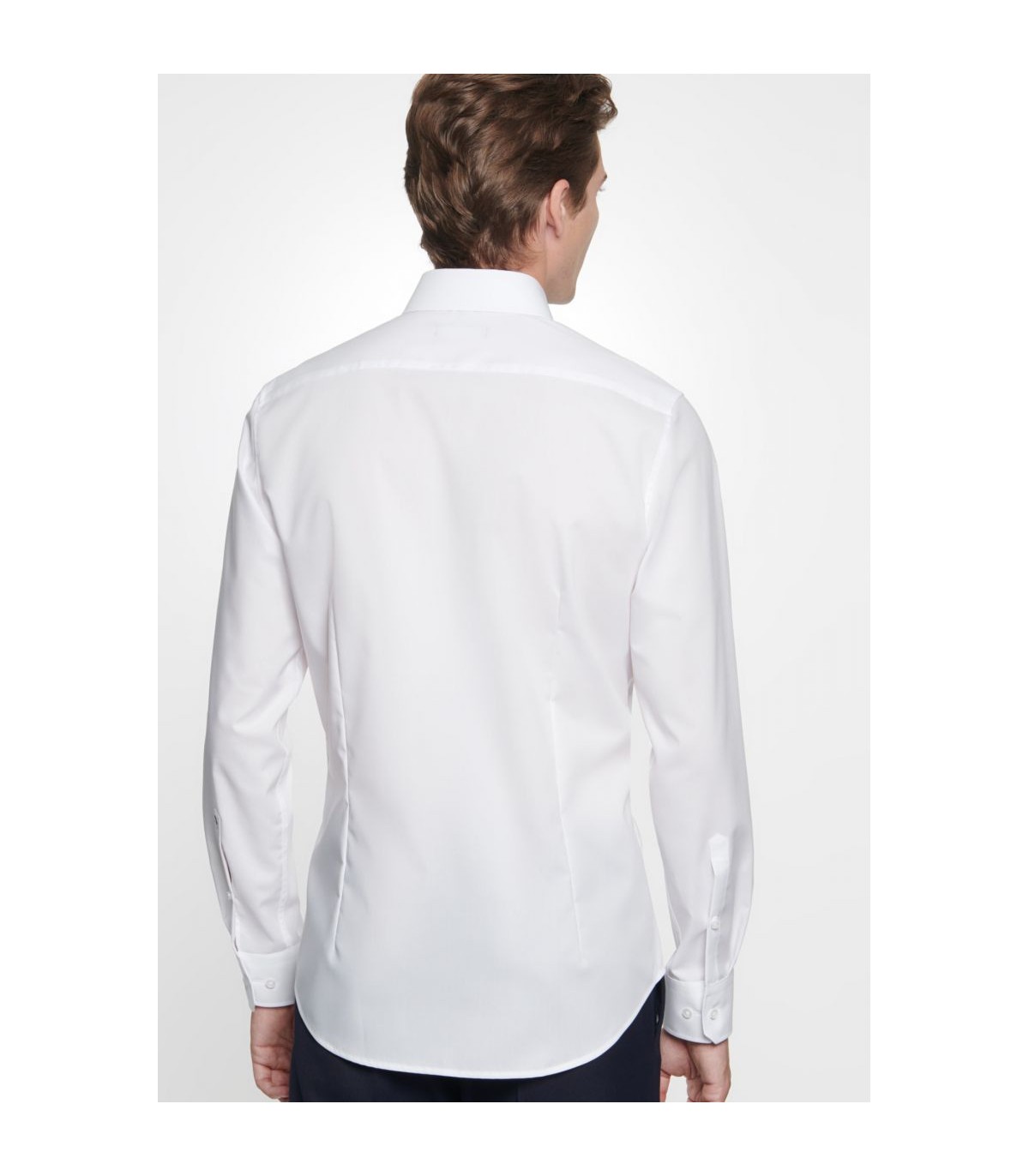 Chemise ml uni seidensticker 01blanc
