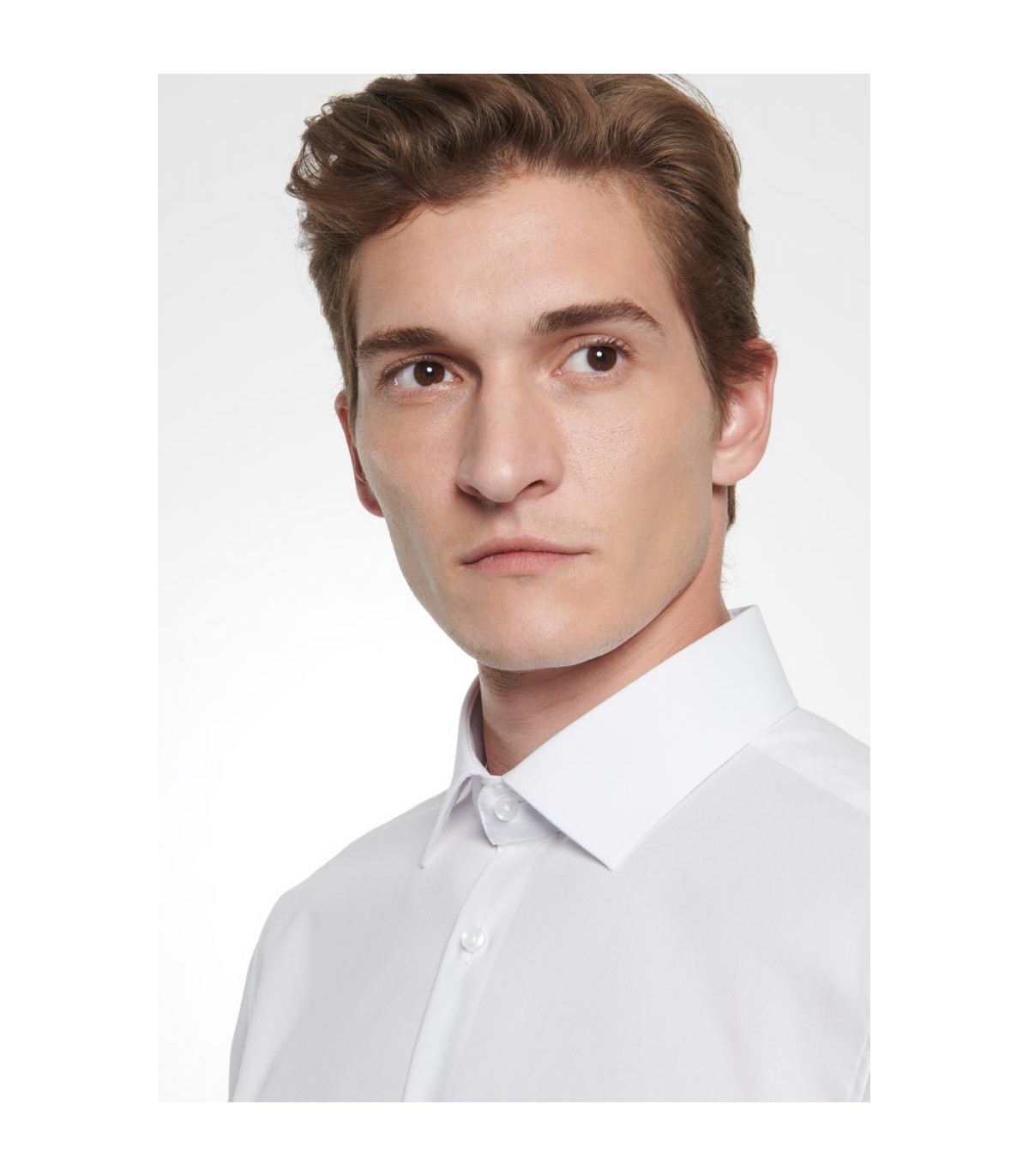 Chemise ml uni seidensticker 01blanc
