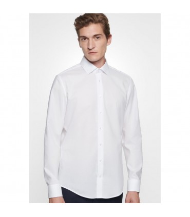 Chemise ml uni seidensticker 01blanc