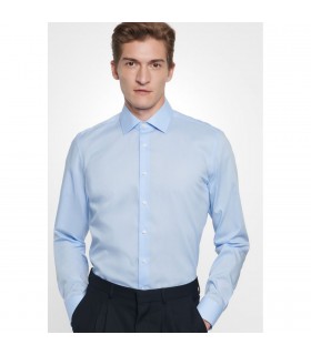 Chemise ml uni seidensticker 12bleu