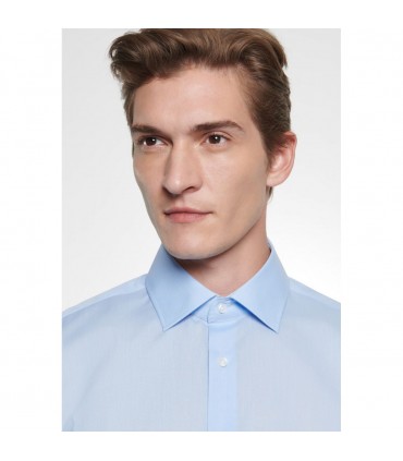 Chemise ml uni seidensticker 12bleu