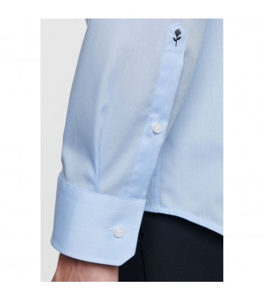Chemise ml uni seidensticker 12bleu