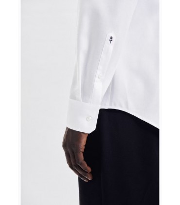 Chemise ml uni seidensticker 01blanc
