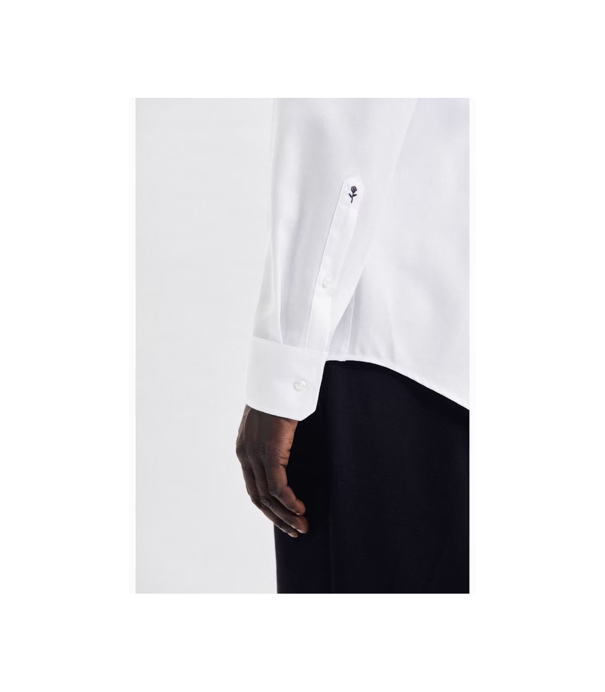 Chemise ml uni seidensticker 01blanc