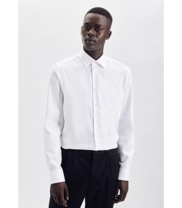 Chemise ml uni seidensticker 01blanc