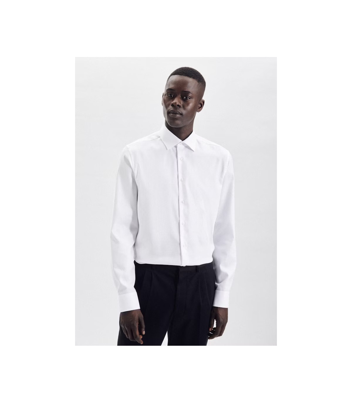 Chemise ml uni seidensticker 01blanc