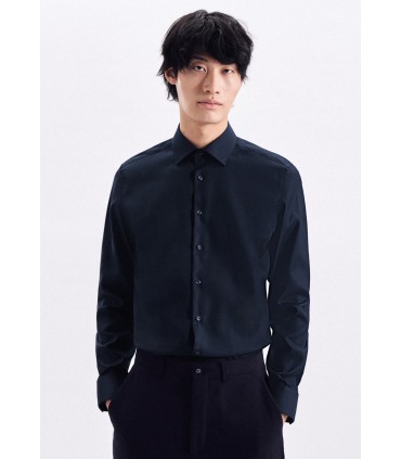 Chemise ml uni seidensticker 19marine