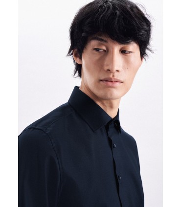 Chemise ml uni seidensticker 19marine