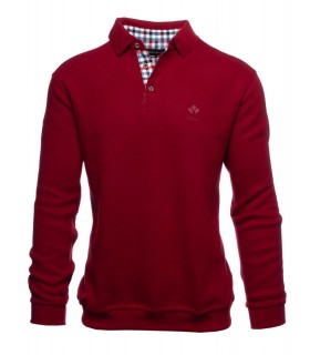 Polo ml ethnic blue rouge