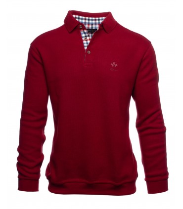 Polo ml ethnic blue rouge