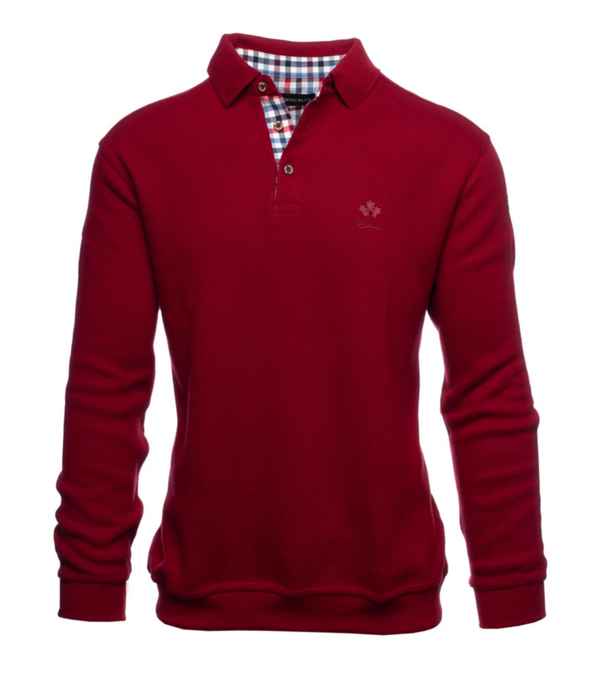 Polo ml ethnic blue rouge