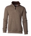 Pull Col zippe Ethnic Blue