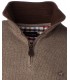 Pull col zippe ethnic blue beige