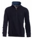 Pull col zippe ethnic blue marine