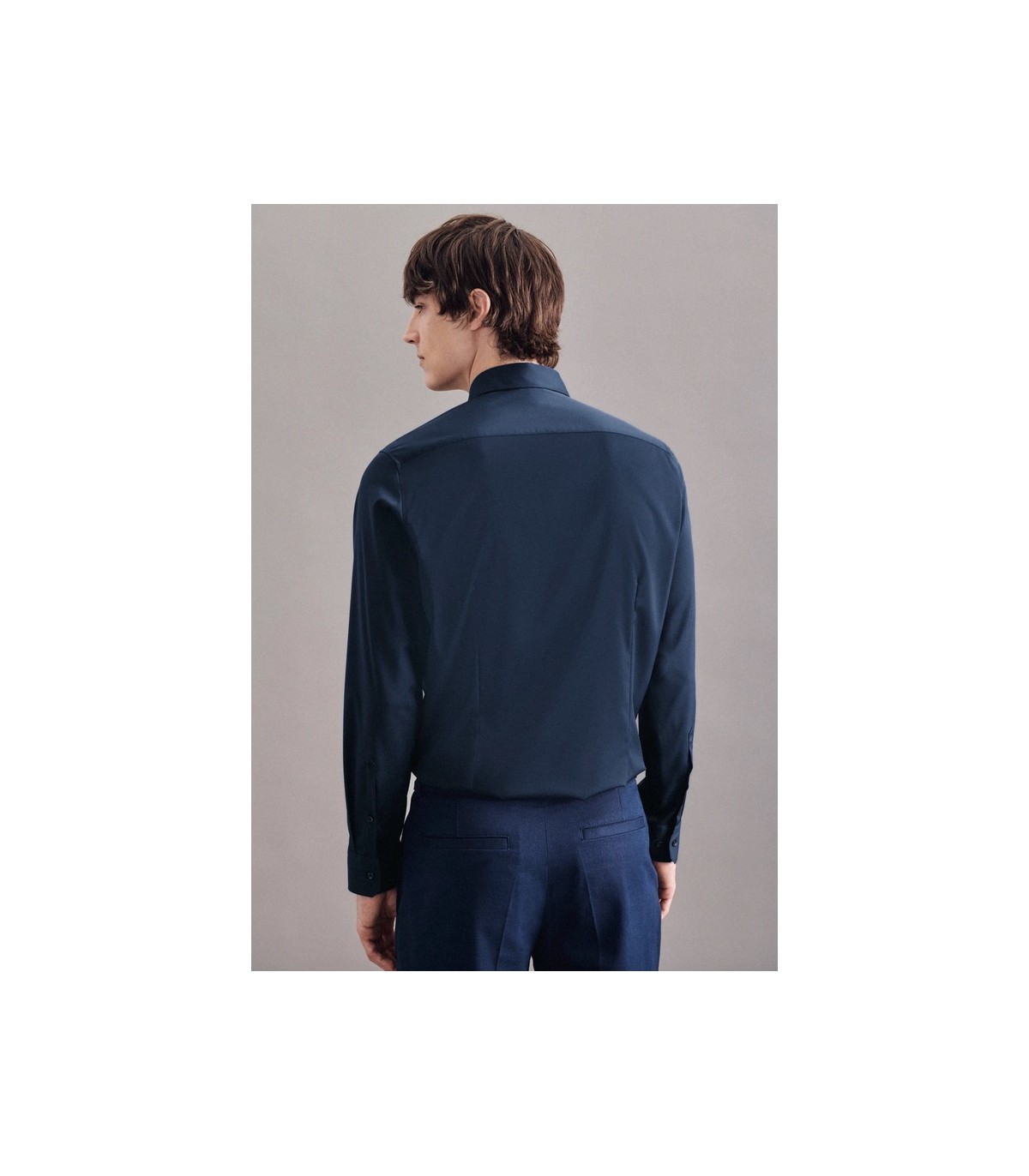 Chemise ml uni seidensticker 39noir