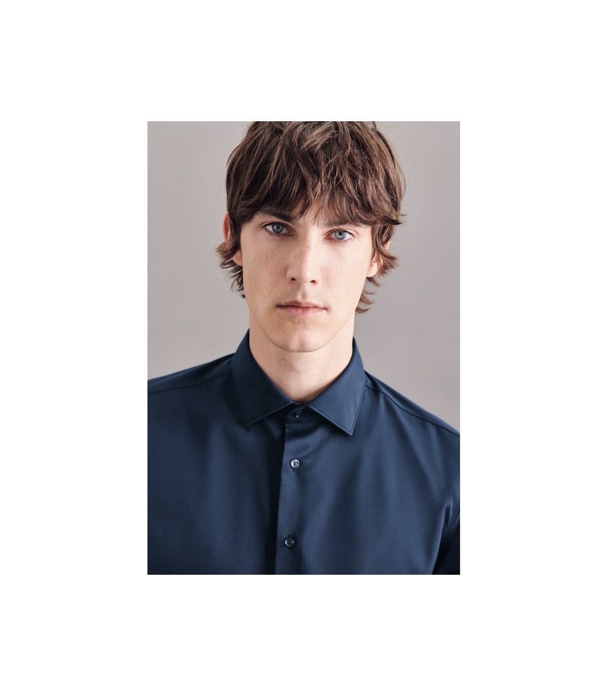 Chemise ml uni seidensticker 39noir