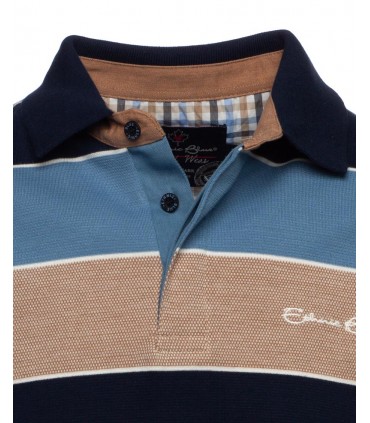 Polo ml ethnic blue beige