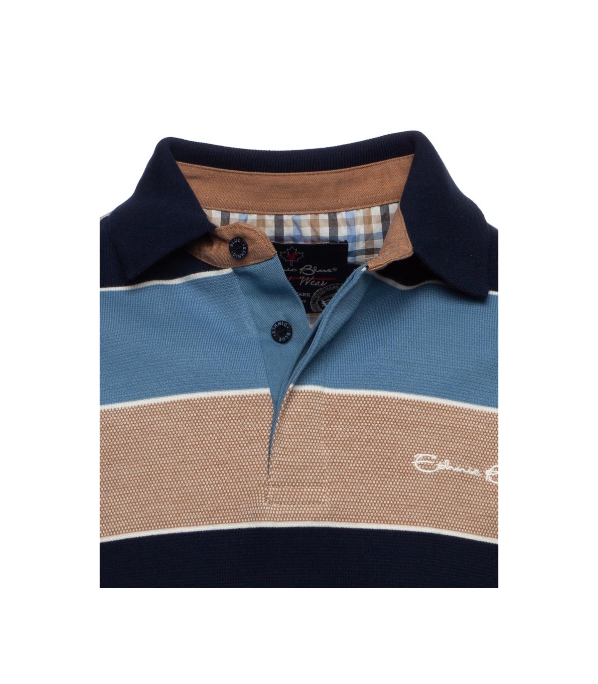Polo ml ethnic blue beige