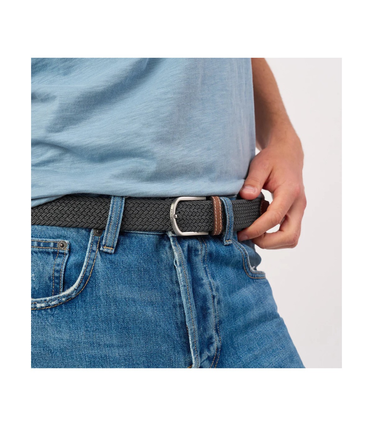 Ceinture billy belt gris flanelle