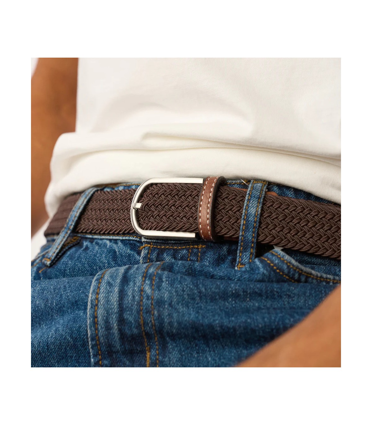 Ceinture billy belt marron feuille