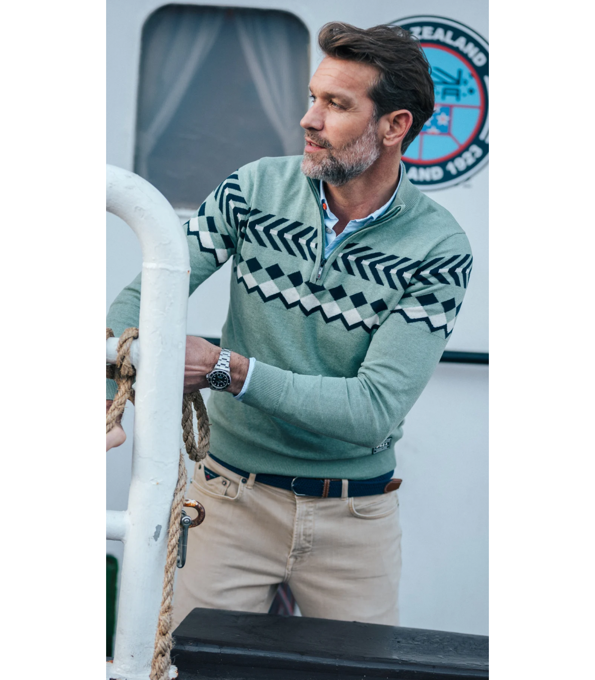 Pull col zippe nza 1730green
